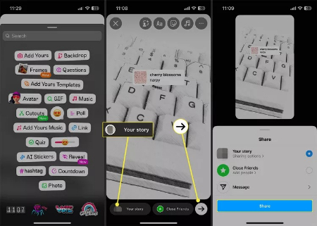 اضافه کردن موسیقی به استوری اینستاگرام, ترفندهای استوری اینستاگرام با موسیقی