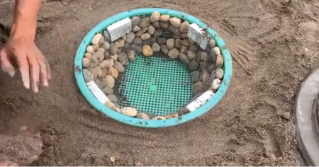 آموزش ساخت گلدان بزرگ, گلدان بتنی