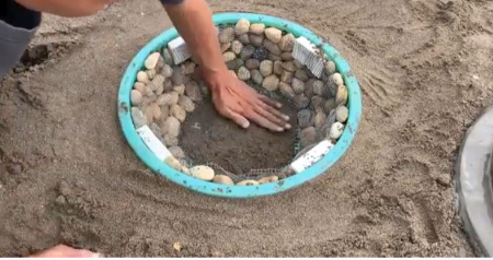 آموزش ساخت گلدان بزرگ, گلدان بتنی