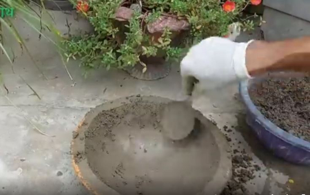 ساخت گلدان سیمانی,آموزش ساخت گلدان بتنی