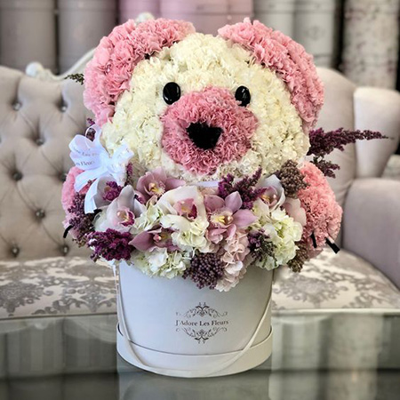 تزیین باکس گل و خرس, مدل تزیین باکس گل و خرس, نمونه هایی از تزیین باکس گل و خرس