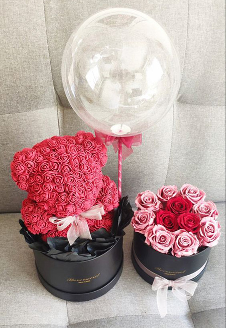 طرح های شیک از تزیین باکس گل و خرس, لاکچری ترین تزیین باکس گل و خرس, تزیینات باکس گل و خرس