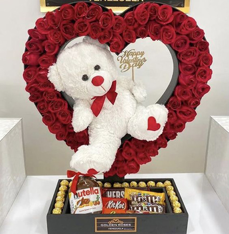 نمونه هایی از تزیین باکس گل و خرس, تزیین باکس گل و خرس لاکچری, انواع تزیین باکس گل و خرس