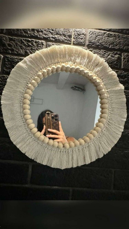 تزیین آینه با کنف, آموزش تزیین آینه