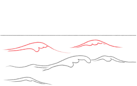 آموزش کشیدن اقیانوس مرحله به مرحله