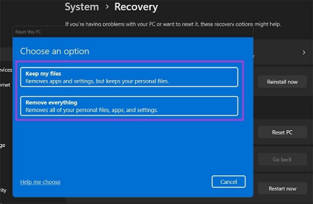 بازنشانی ویندوز 11, ریست فکتوری ویندوز 14