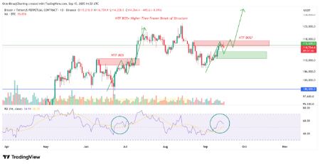 نمودار یک‌روزه بیت‌ کوین