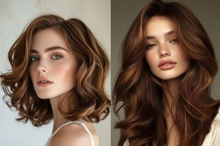 رنگ موی عسلی شکلاتی دخترانه 