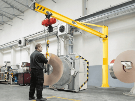 جرثقیل ستونی, جرثقیل ستونی متحرک