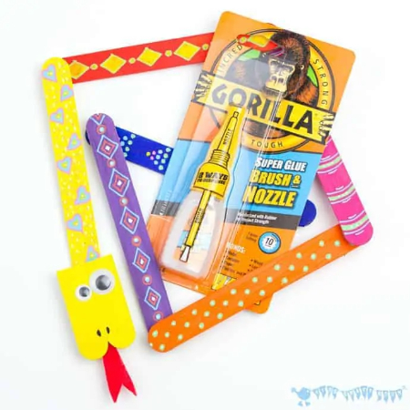 ساخت مار متحرک با چوب بستنی