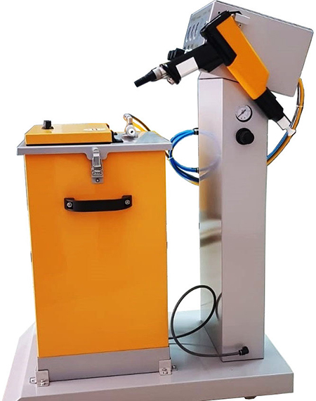 دستگاه رنگ پاش پودری, کار با دستگاه رنگ پاش پودری