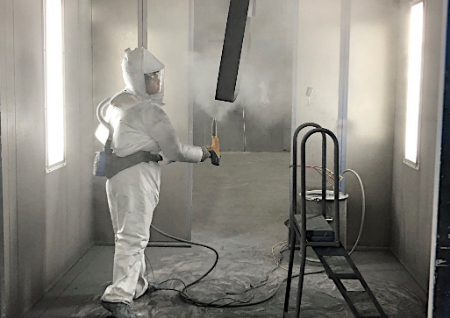 دستگاه رنگ پاش پودری, کار با دستگاه رنگ پاش پودری