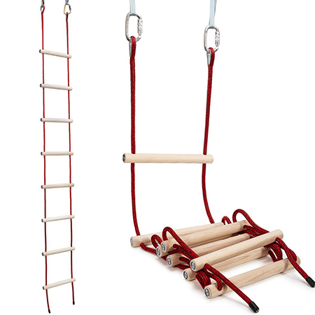 نردبان طنابی, بالا رفتن از نردبان طنابی, استفاده از نردبان طنابی برای بالا و پایین رفتن از کوهها 