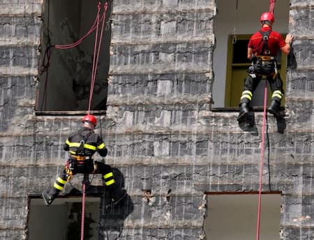 طناب نجات, طناب ایمنی کار در ارتفاع, بستن طناب ایمنی