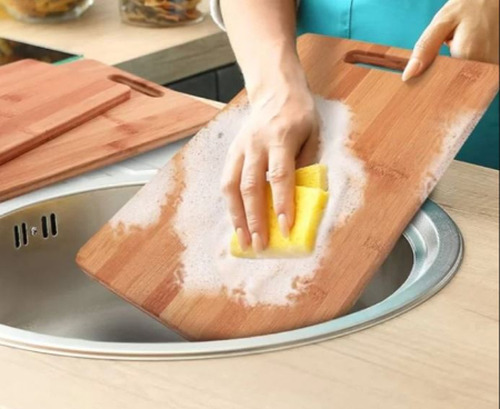 تمیز کردن ظروف بامبو, تمیز کردن ظروف چوبی