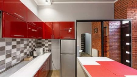 کابینت هایگلاس مدرن قرمز