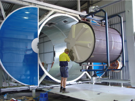 دستگاه روتاری مولدینگ, ساخت مخزن پلی اتیلن