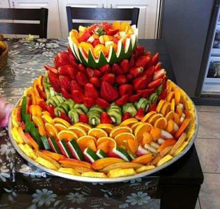 میوه آرایی هندوانه,عکس های میوه آرایی,مدل میوه آرایی