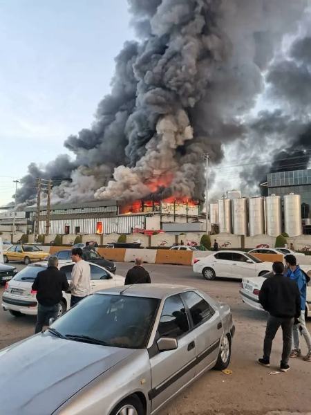 آتش سوزی کارخانه کاله،اخبار حوادث،خبرهای حوادث