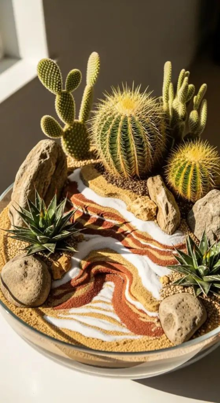 تزیین با کاکتوس, چیدمان کاکتوس