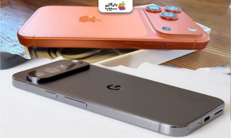 دوربین گوشی پرچمدار در حال عکاسی از منظره‌ای طبیعی با رنگ‌های زنده و جزئیات دقیق