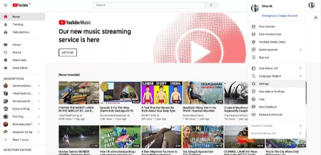 حذف حساب یوتیوب, حذف حساب یوتیوب در اندروید