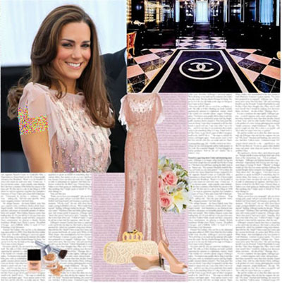 ست لباس شب کیت میدلتون,لباس شب Kate Middleton